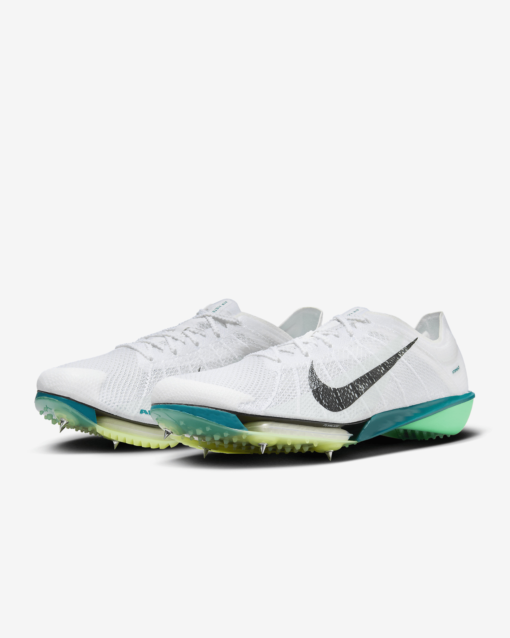 Nike Victory 2 White Black Bright Spruce Track Spikes Men\'s Size 9.5 /FD8411-100 Nike Air Zoom Victory 2 Track Spikes Mens Size 8 Electric  main image 3