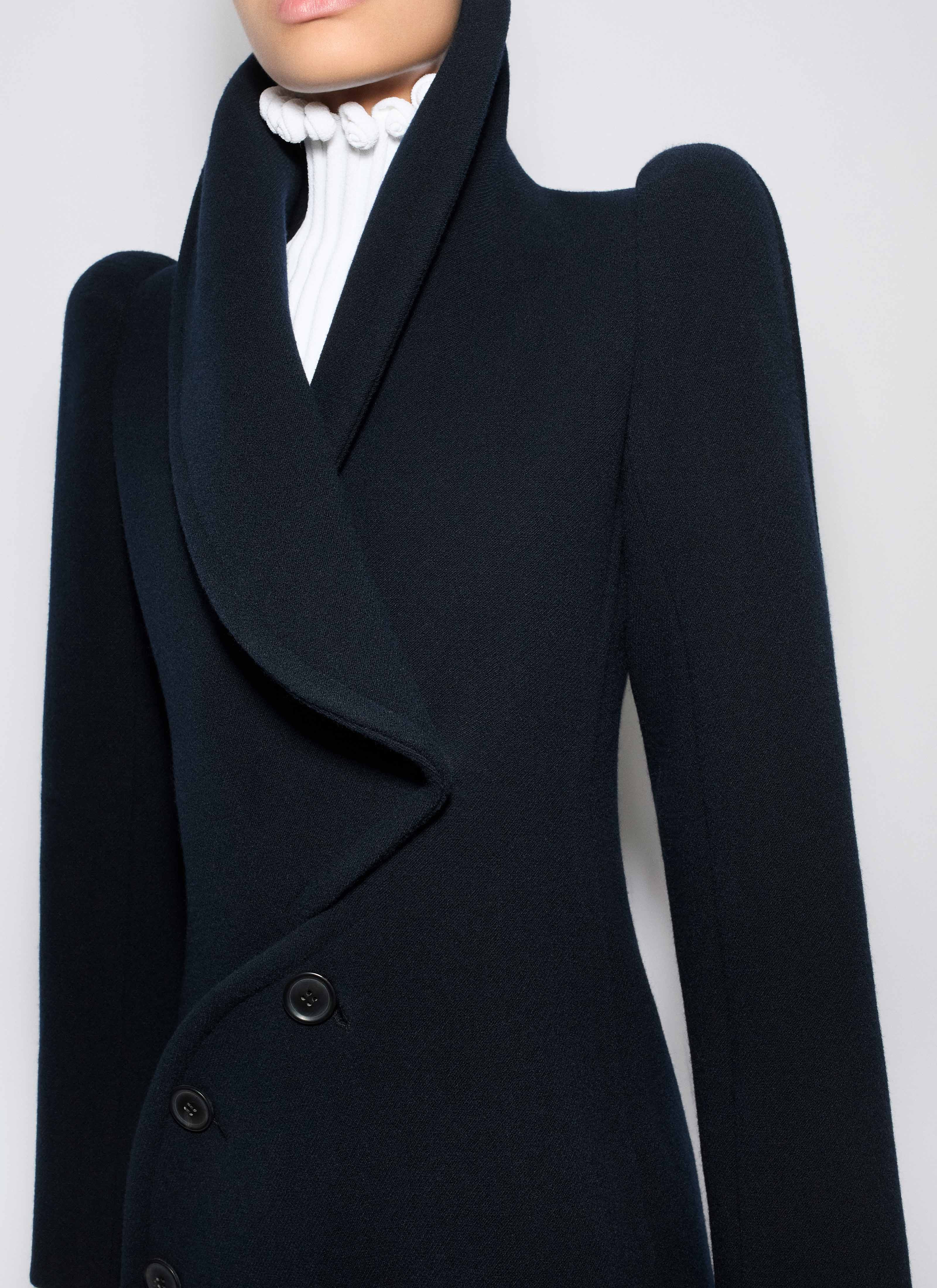 WOOL CURVED COAT - 6