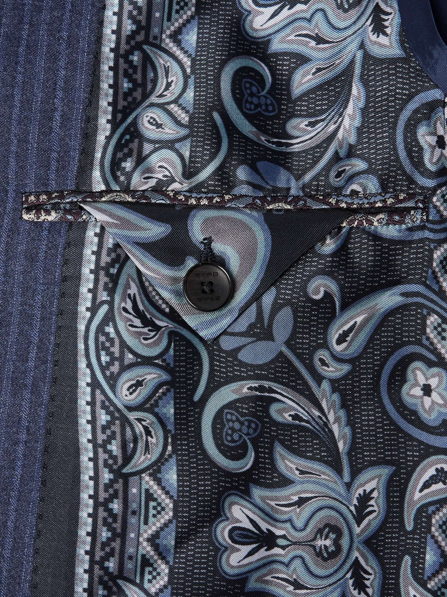 Roma Pinstriped Wool Suit - 6