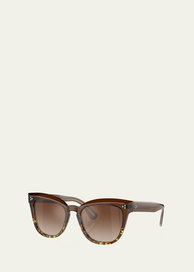 Oliver Peoples Beveled Acetate & Plastic Butterfly Sunglasses outlook