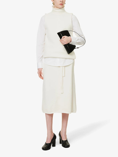 Proenza Schouler Zadie wrap-around wool-blend knitted maxi skirt outlook