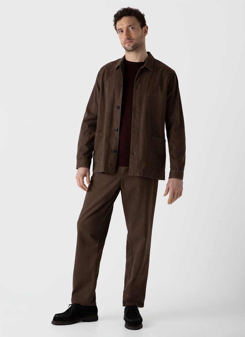 Sunspel Brushed Cotton Twin Pocket Jacket outlook