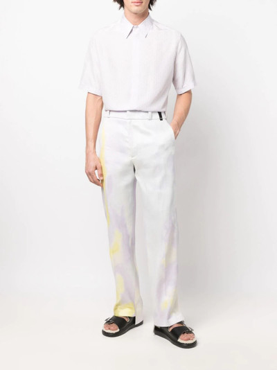 FENDI patterned jacquard tailored straight-leg trousers outlook