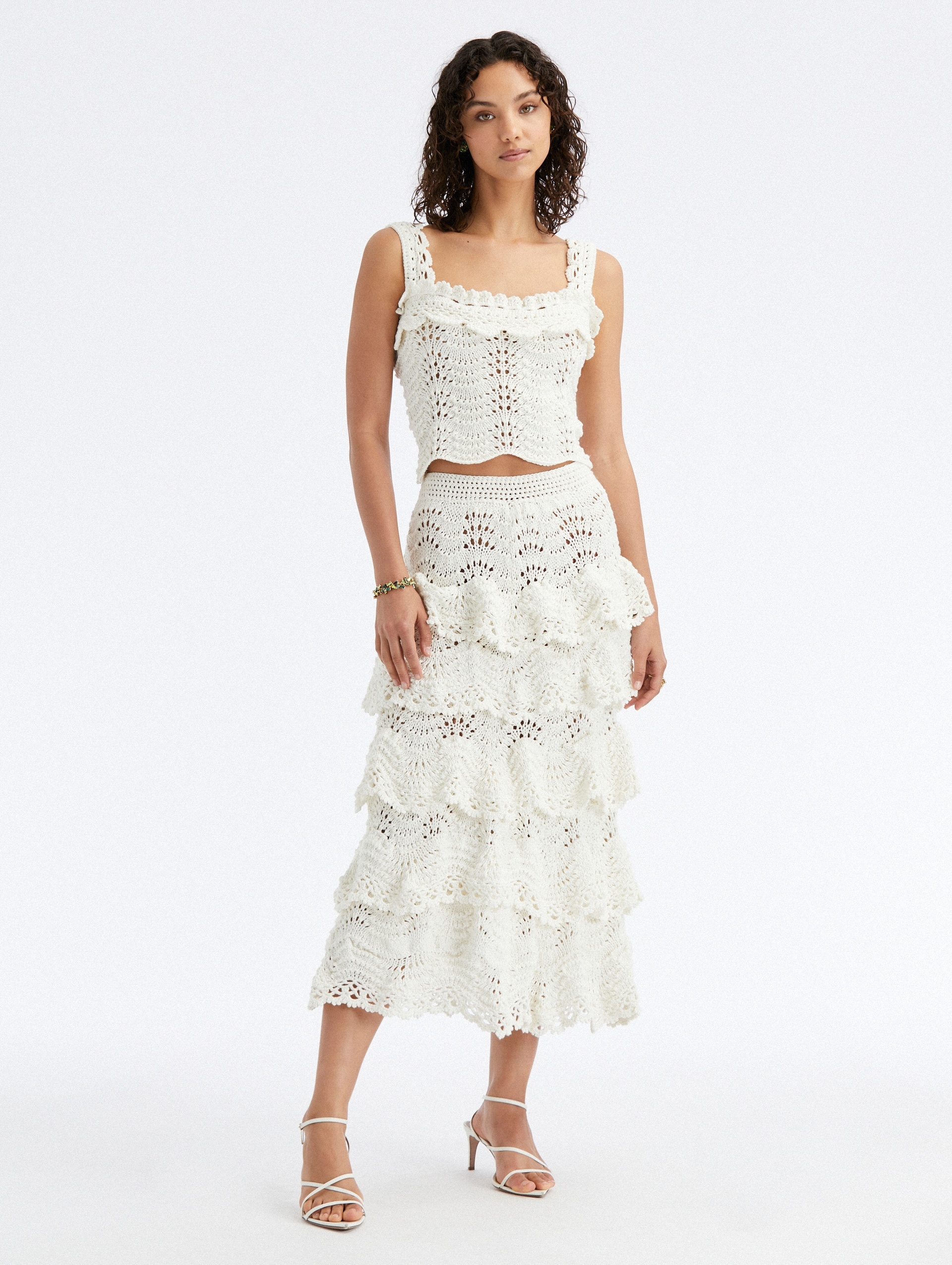 HAND CROCHETED SCALLOP TANK - 2