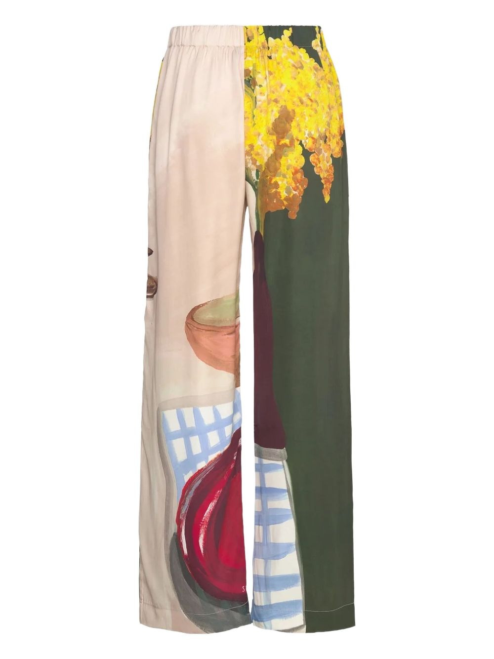 floral-print panelled palazzo pants - 5