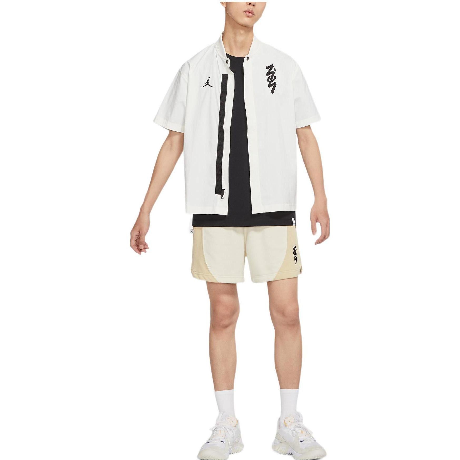 Air Jordan FW22 Logo Zion Shirt 'White Black' DR2173-133 - 3