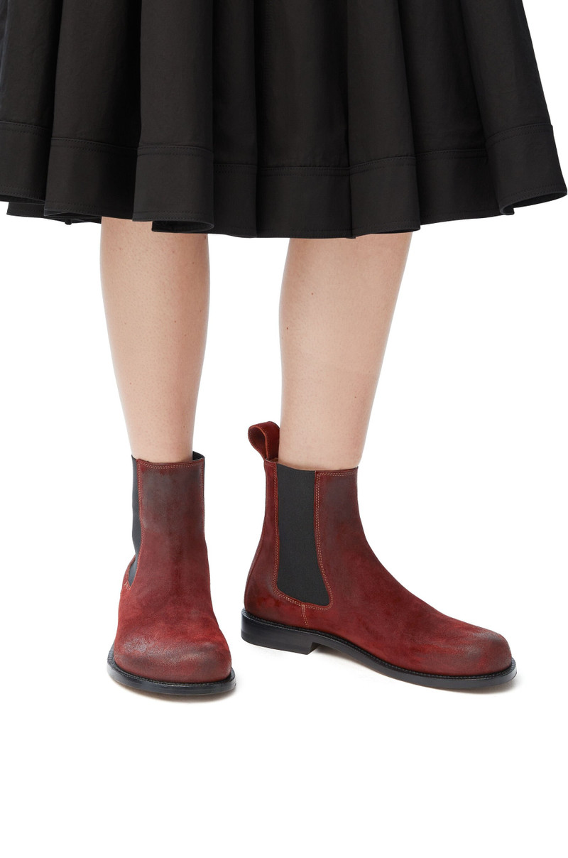 Loewe Campo Chelsea boot in waxed suede outlook