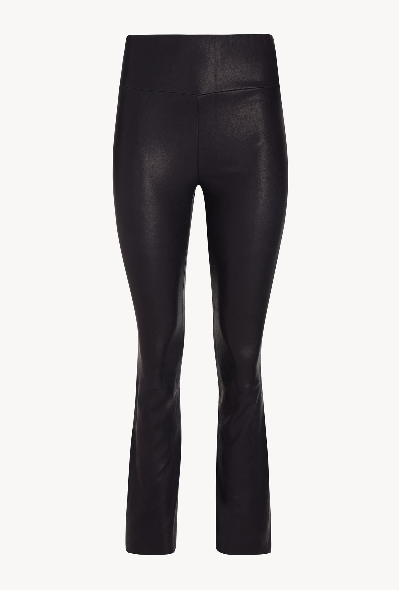 NAVY LEATHER ANKLE FLARE - 5