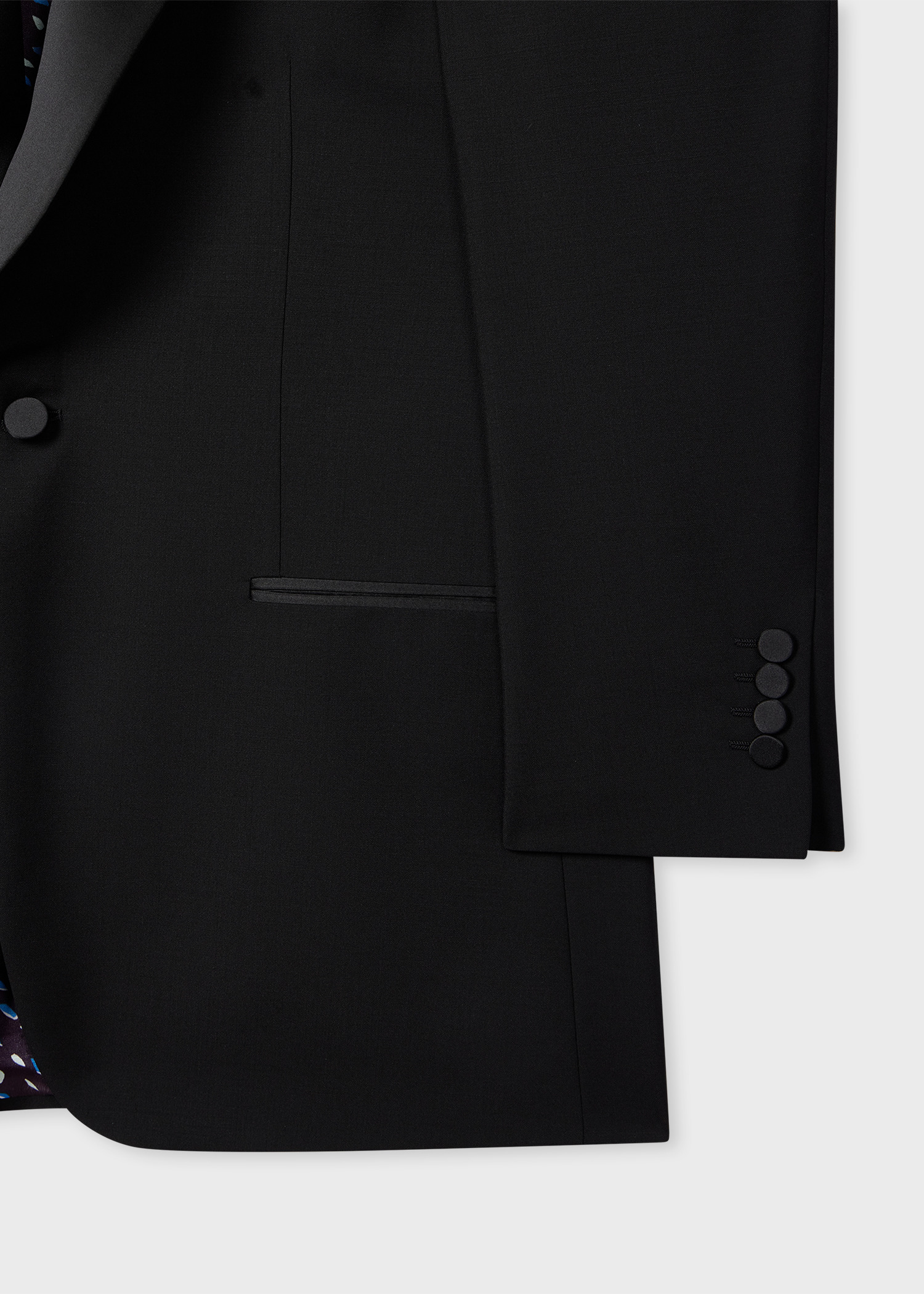 Black Wool-Mohair Evening Suit - 3