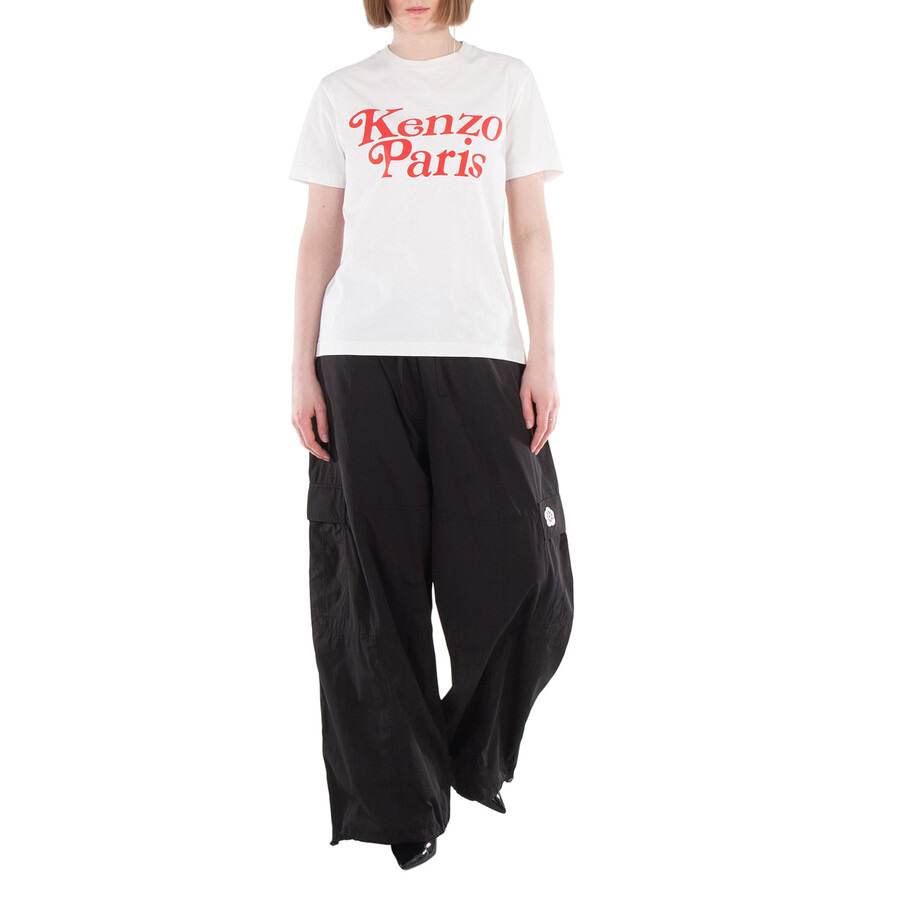 Kenzo Logo Applique Wide Leg Pants - 4