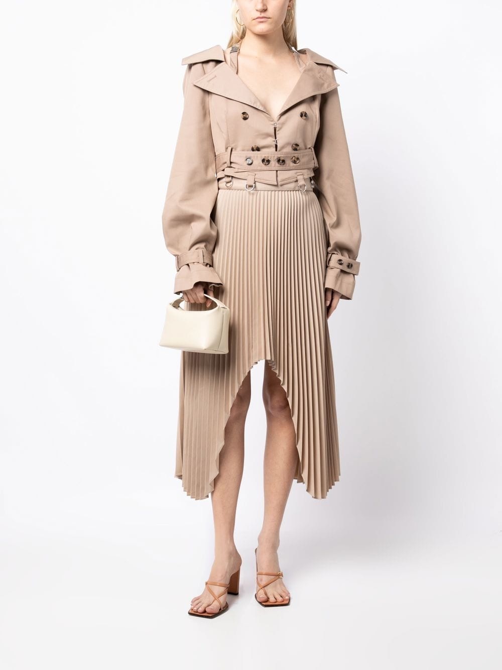 arch pleated midi skirt - 2
