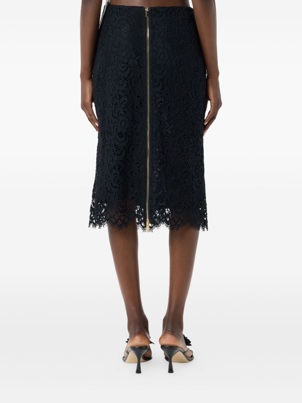 lace-embellished pencil skirt - 4