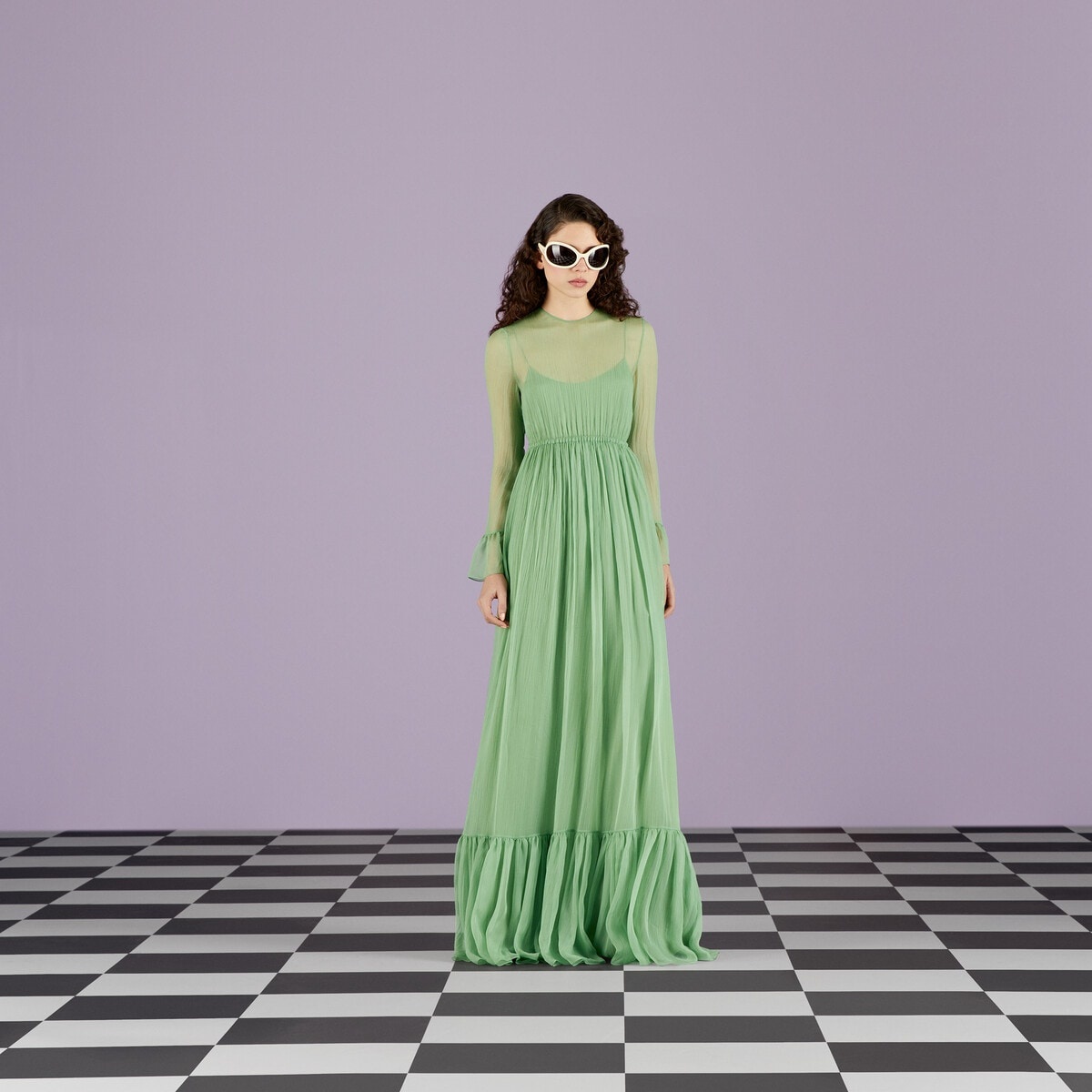 GUCCI Silk chiffon dress | REVERSIBLE