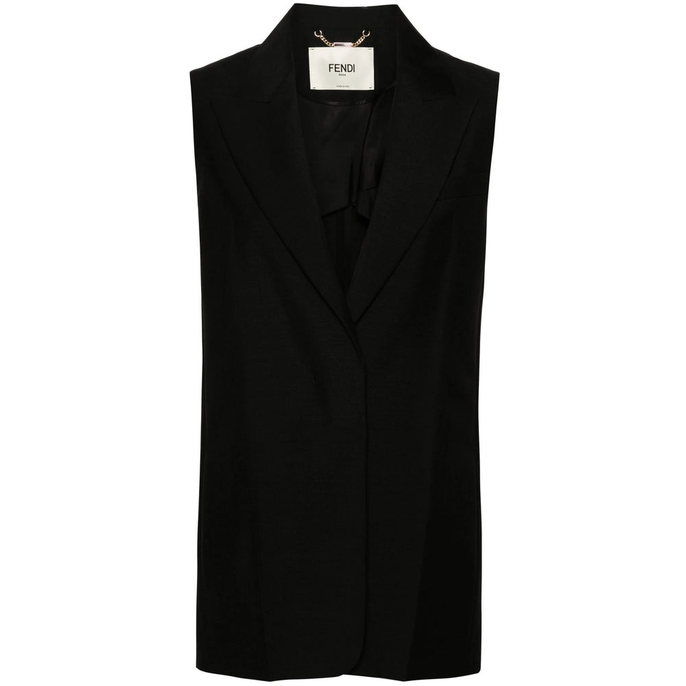 Fendi Black Jackets - Waistcoat & Gilets Women - 1