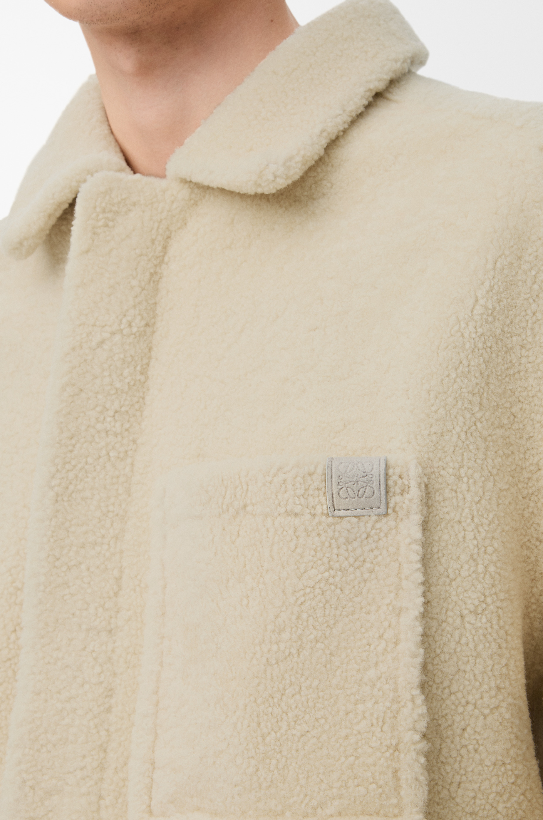 Overshirt in shearling - 5