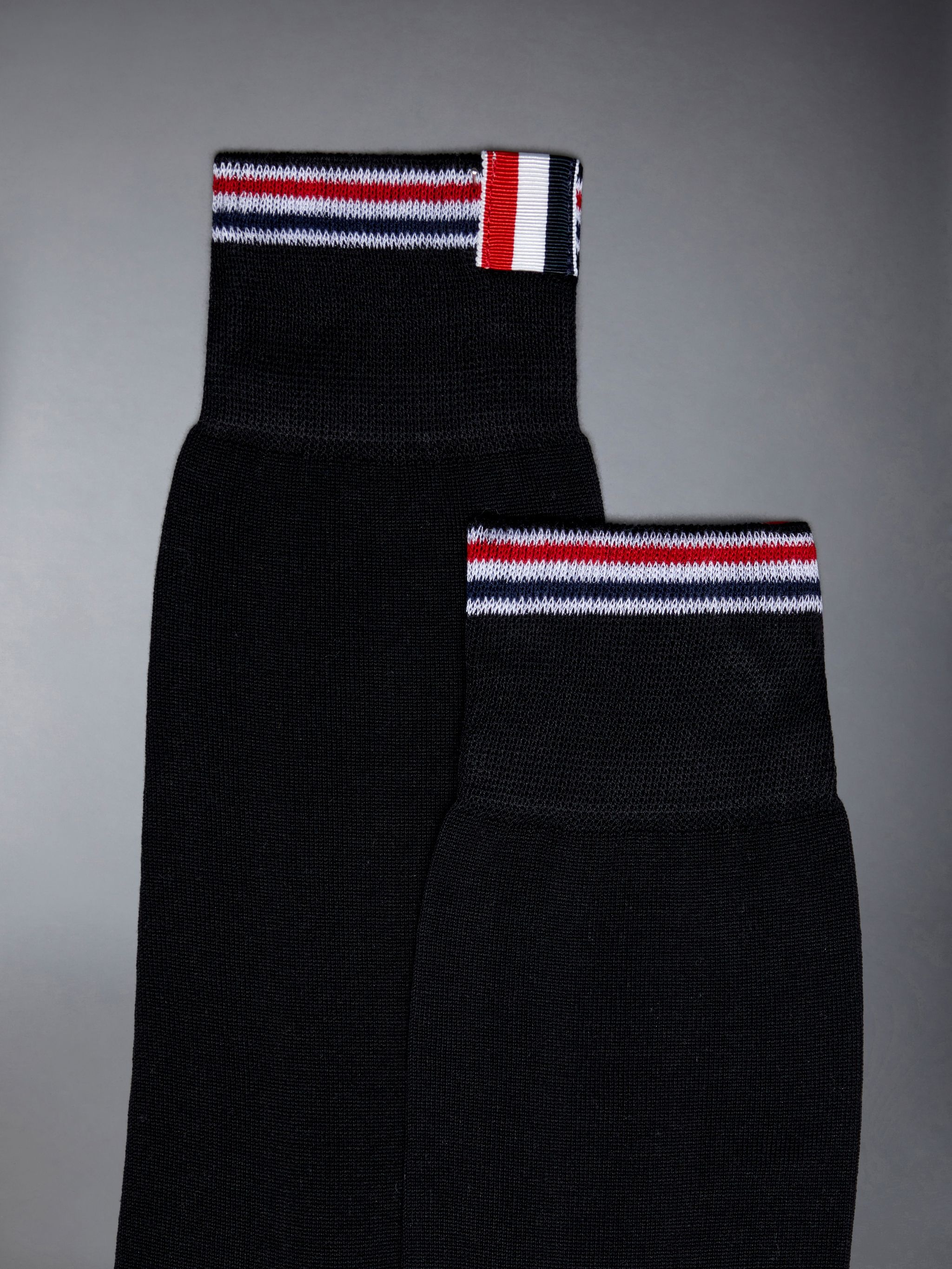 Cotton Jersey Tipping Stripe Mid Calf Socks - 2