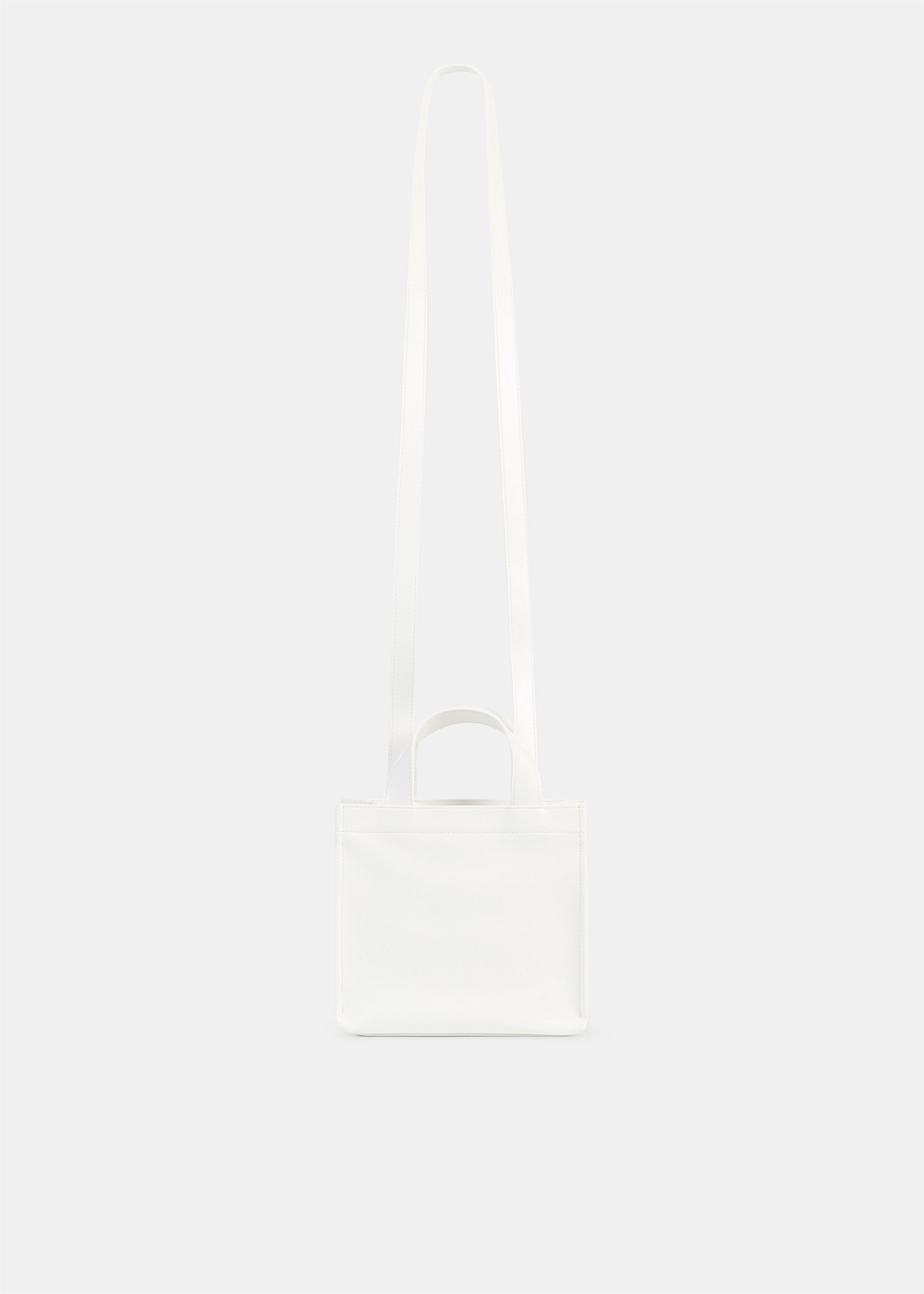 White Mini Logo Tote Bag - 5