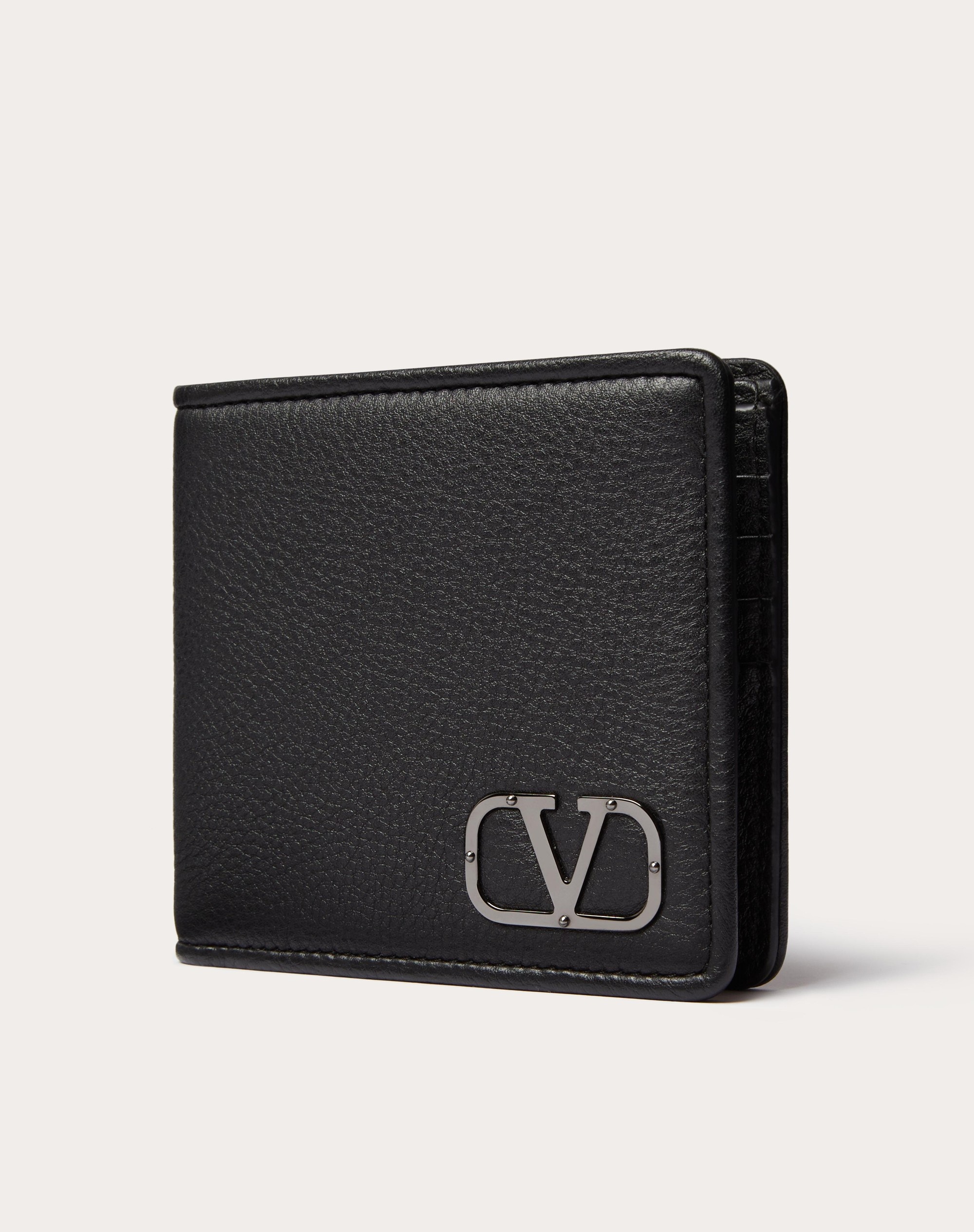 VLOGO TYPE WALLET IN GRAINY CALFSKIN - 4