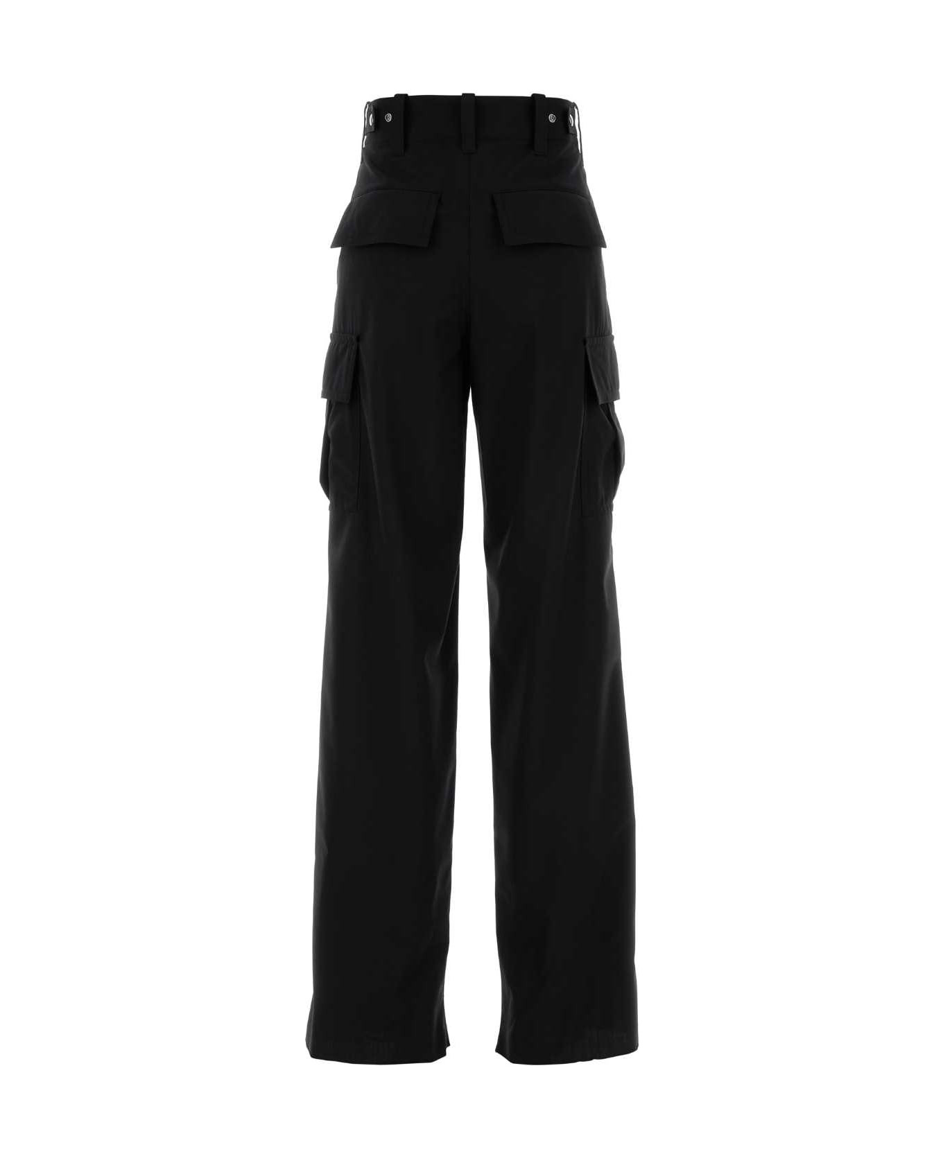 Black Wool Cargo Pant - 2