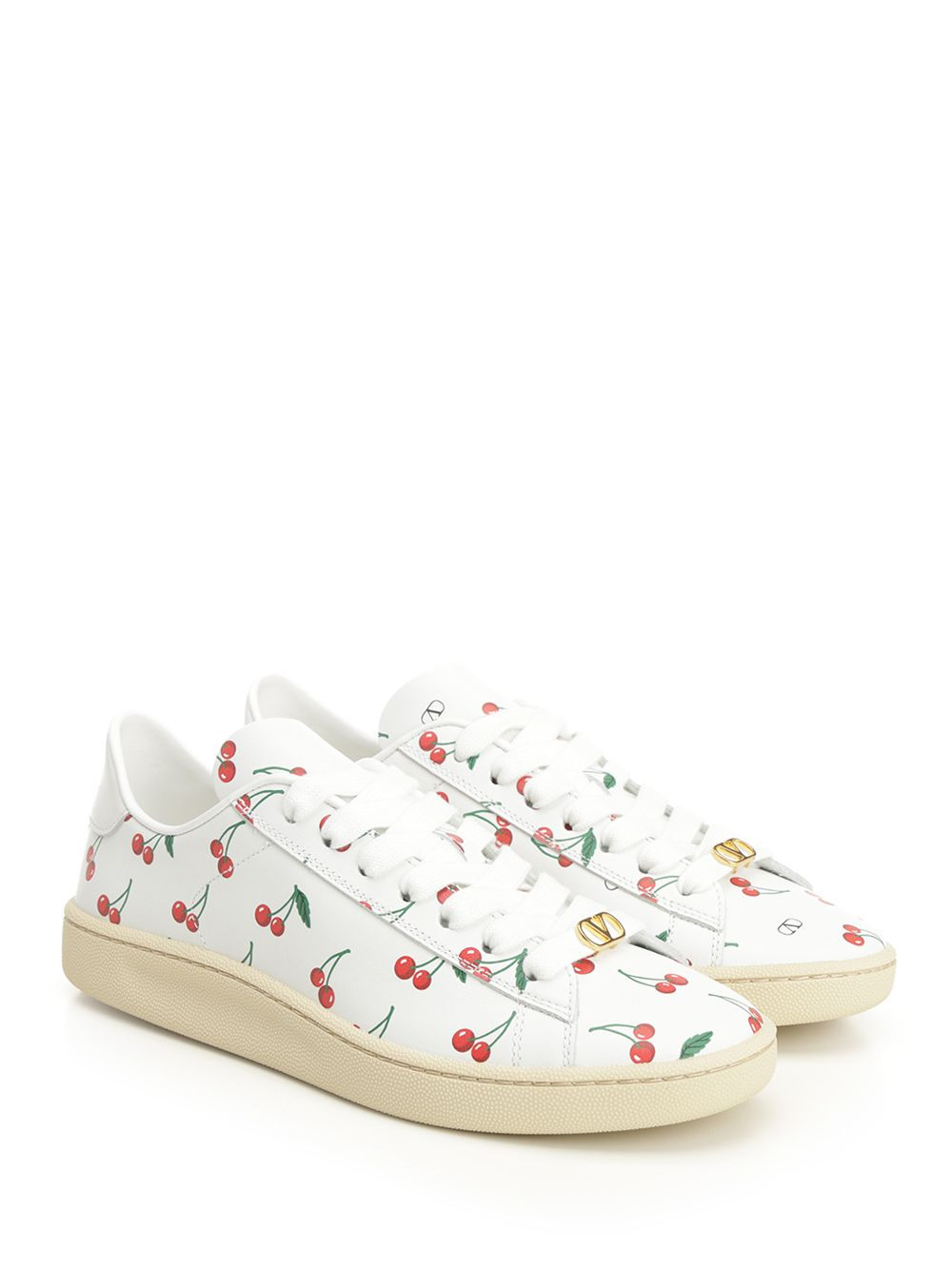 Sneaker | Valentino Garavani Royco | Vitello Nappato St.Cherryfic/Vitello Nap Sneakers White - 2