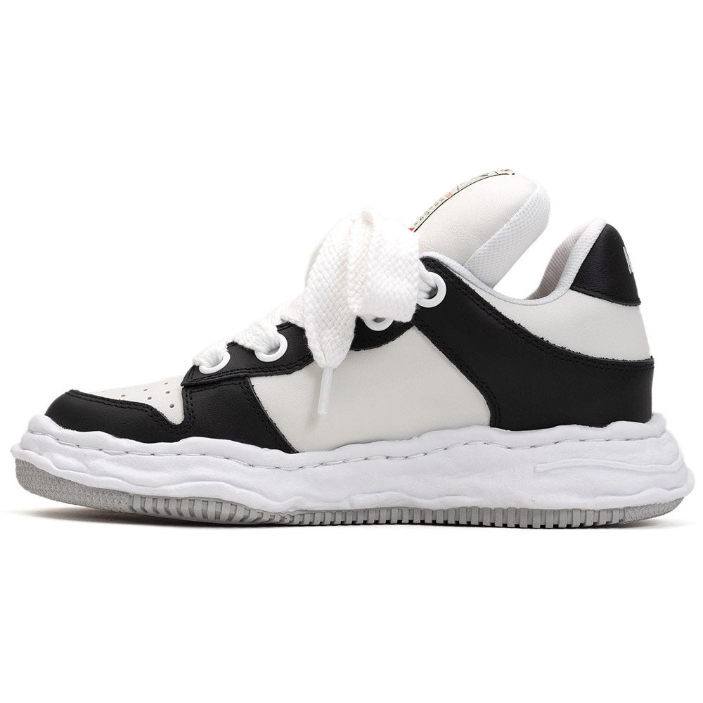 Maison MIHARA YASUHIRO | WAYNE OG Sole Leather Puffer Low-Top Sneaker 'Black / White' - 3