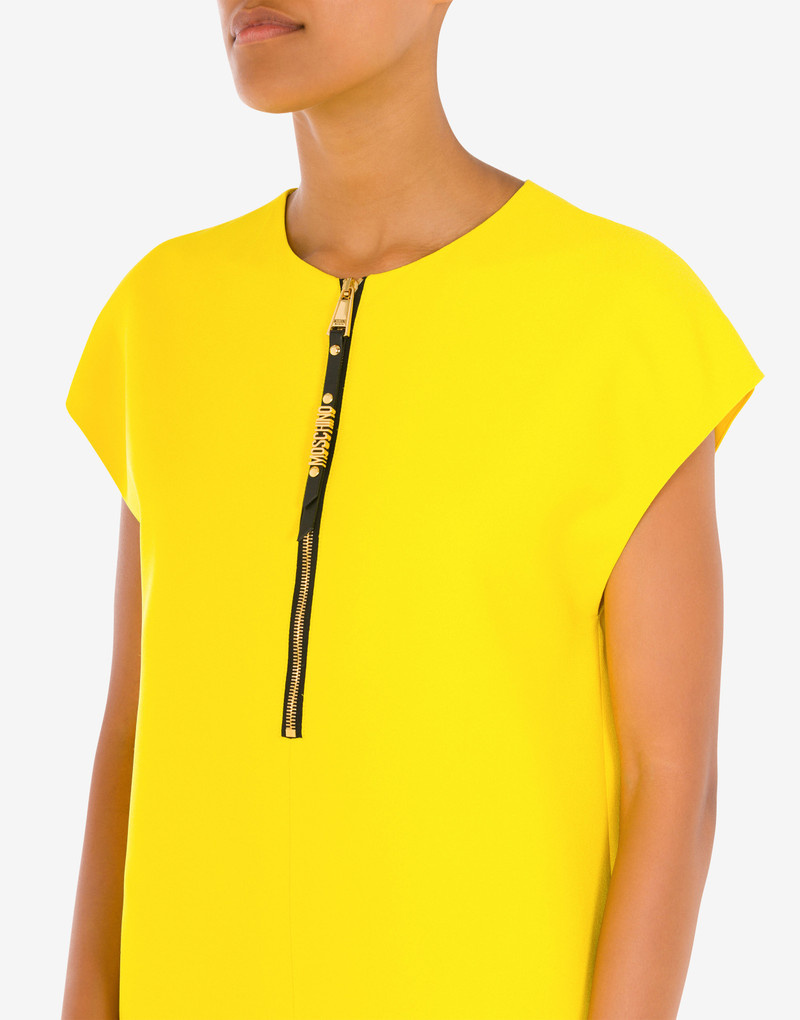 LETTERING ZIPPER PULL ENVERS SATIN DRESS 4