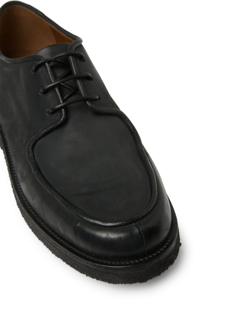 leather lace-up derby shoes - 4