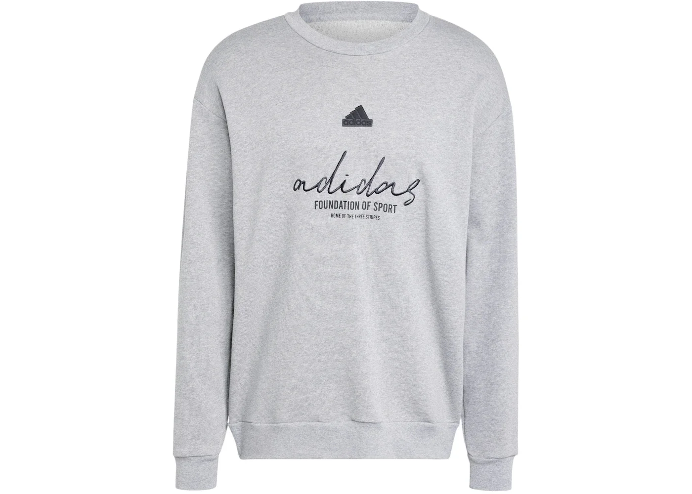 adidas Brand Love French Terry Sweatshirt Medium Grey Heather - 1