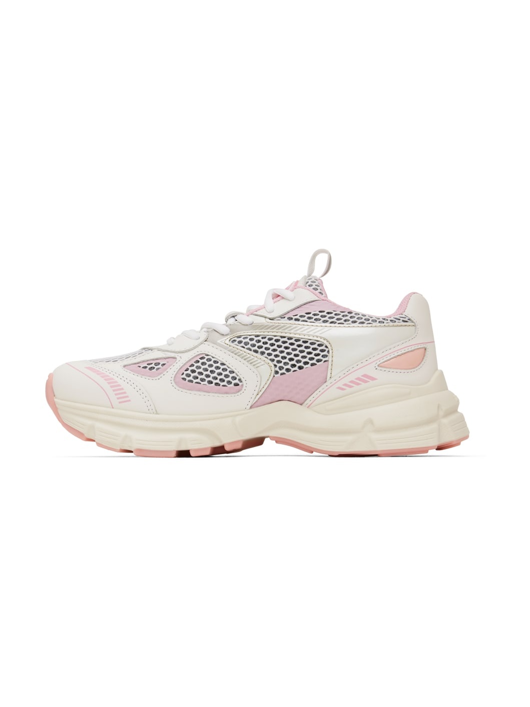 White & Pink Marathon Sneakers - 3