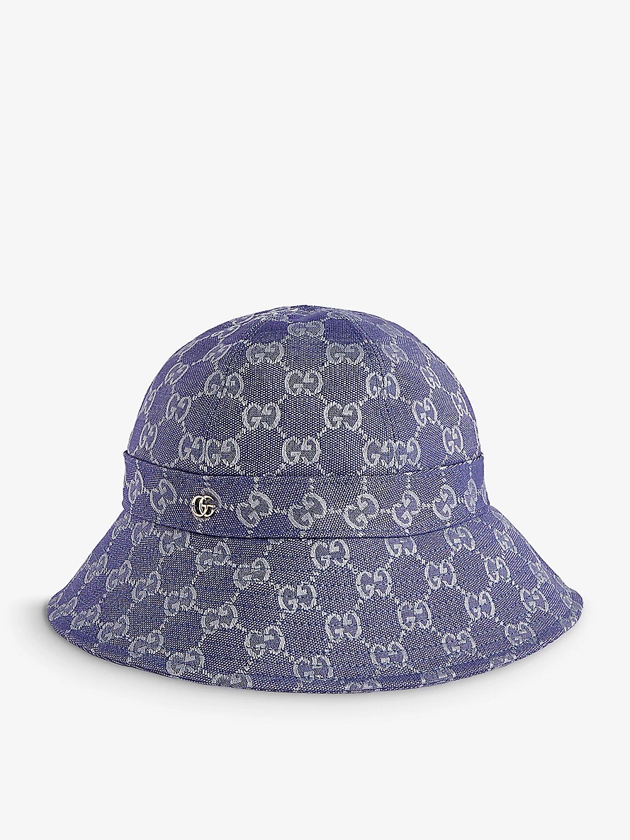 Logo-plaque canvas bucket hat - 1