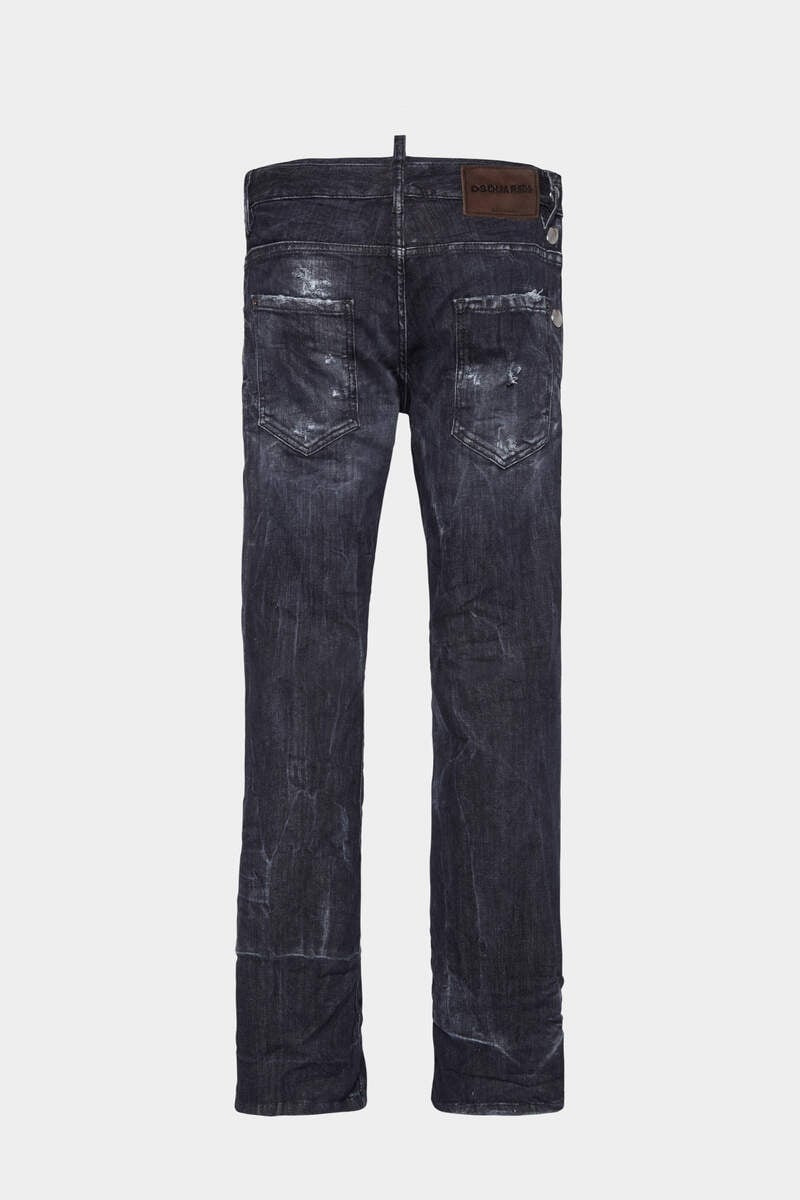 DSQUARED2 BLACK DESTROYED WASH SHARPEI FLARED BOOTCUT JEANS outlook