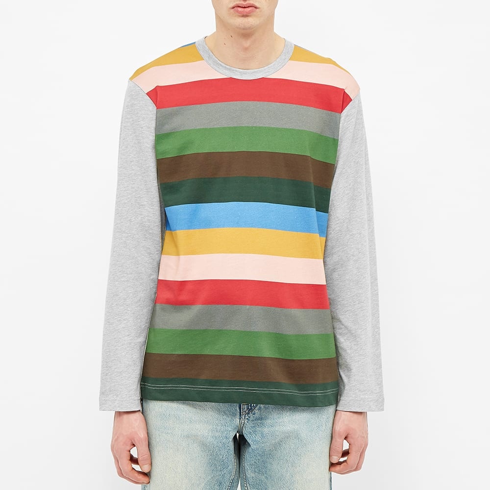 Comme des Garcons SHIRT Long Sleeve Block Stripe Tee - 3