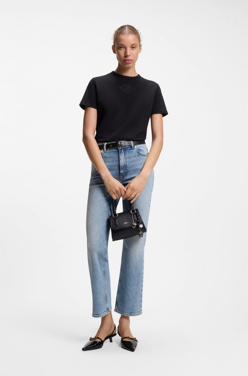 HUGO SLIM-FIT HIGH-RISE JEANS IN STRETCH COTTON outlook