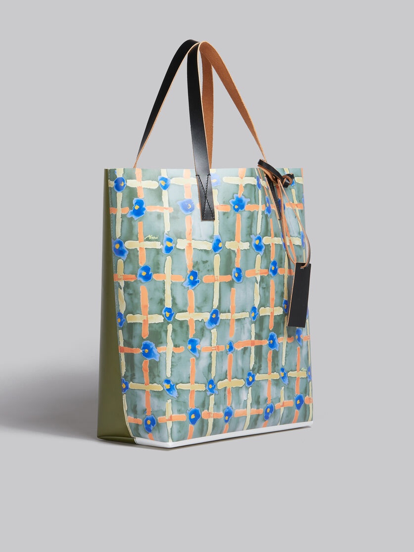 GREEN TOTE WITH SARABAND PRINT - 5