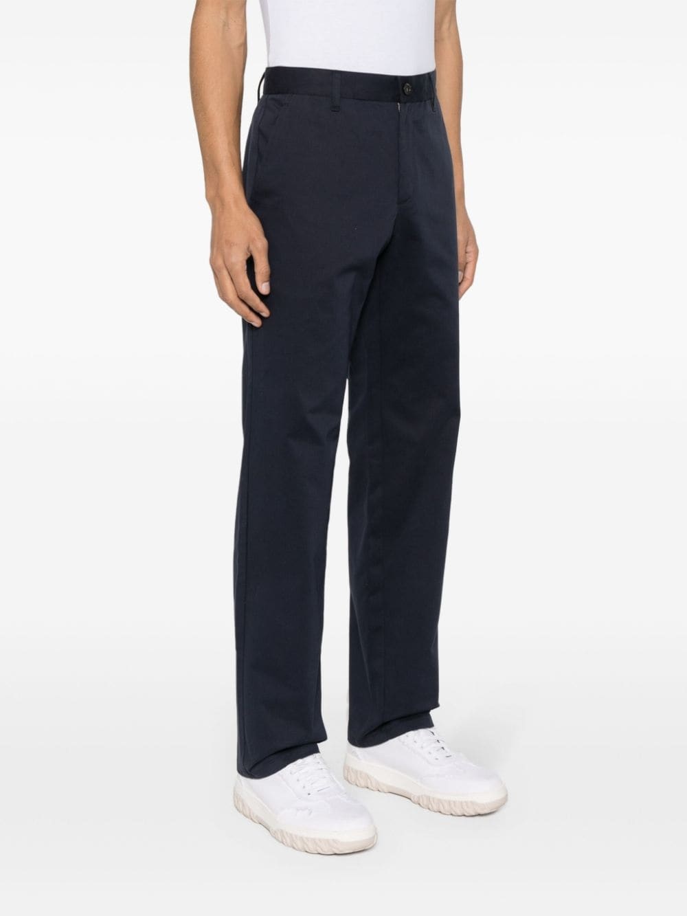 straight-leg cotton trousers - 3