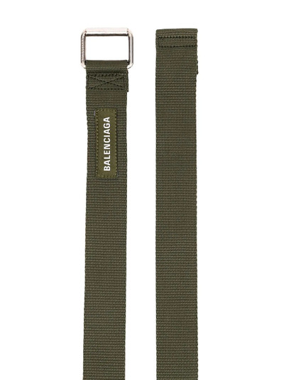 BALENCIAGA logo-patch army belt outlook