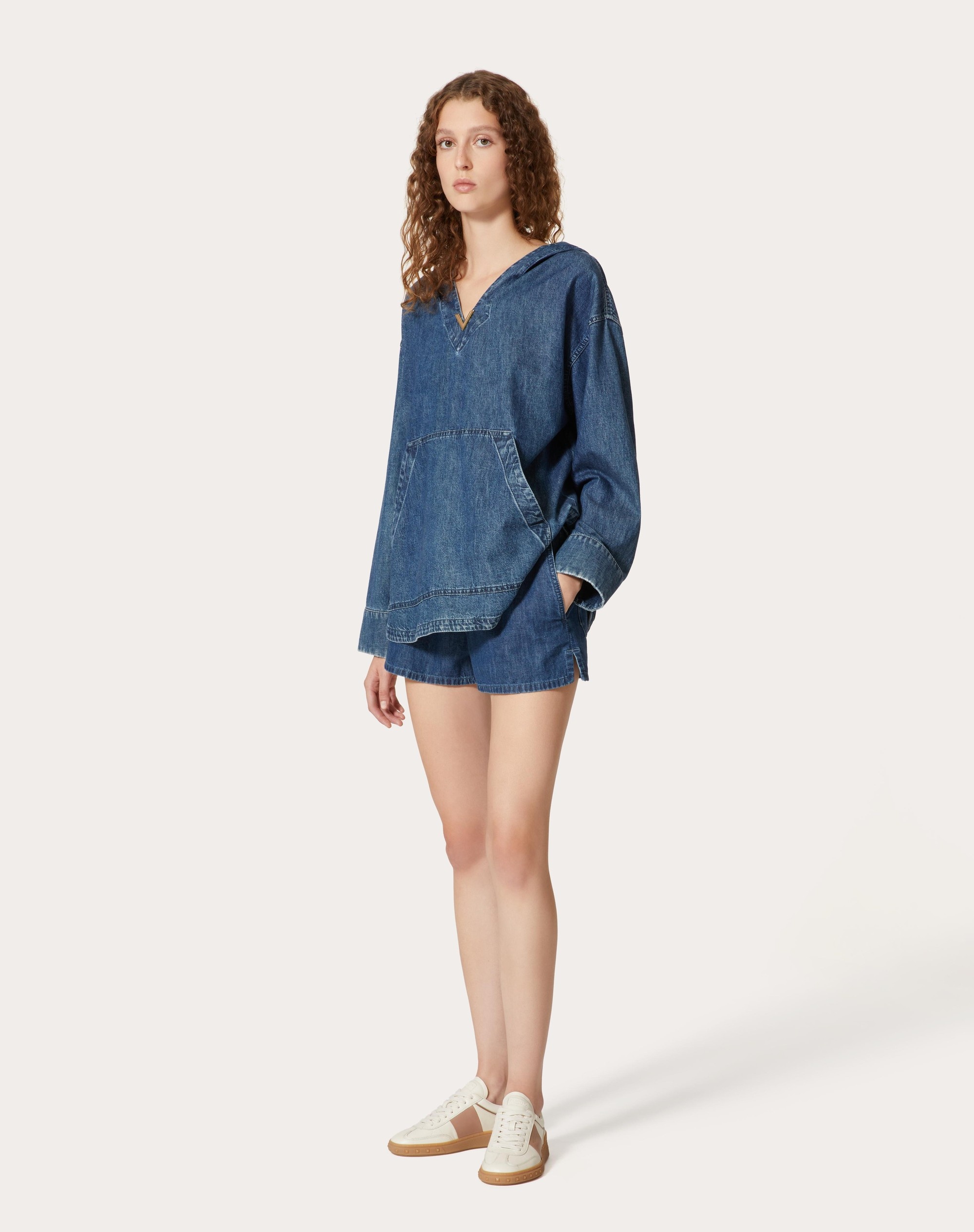 DENIM CHAMBRAY SHORTS - 2