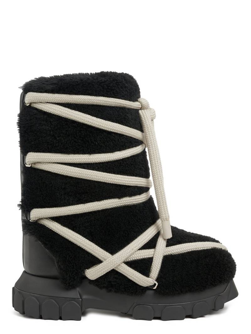 Leather-Trimmed Shearling Boots - 1
