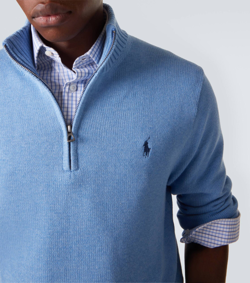 Cotton half-zip sweater 6