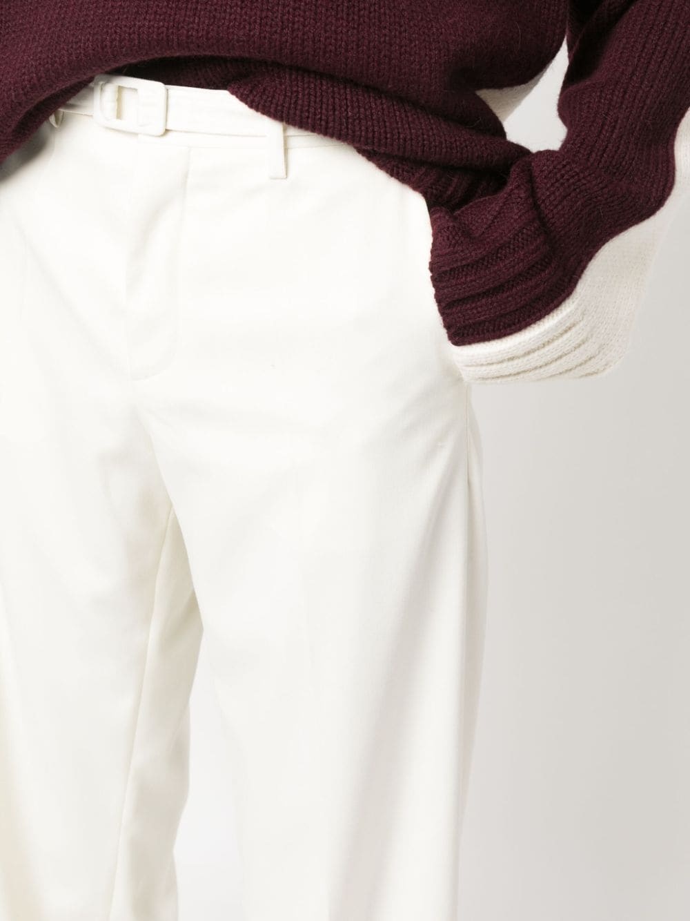 high-waisted flared trousers - 5