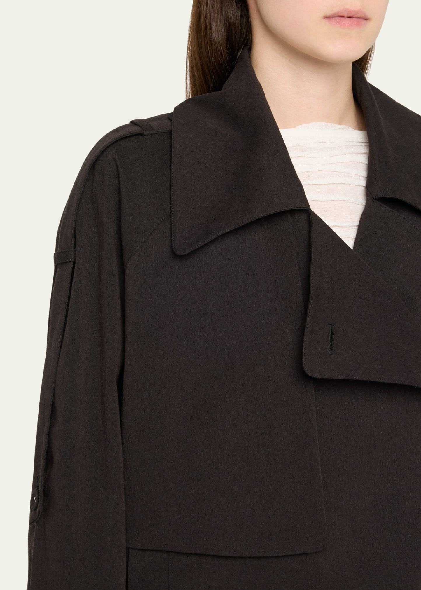 Yasmin Cropped Trench Coat - 5