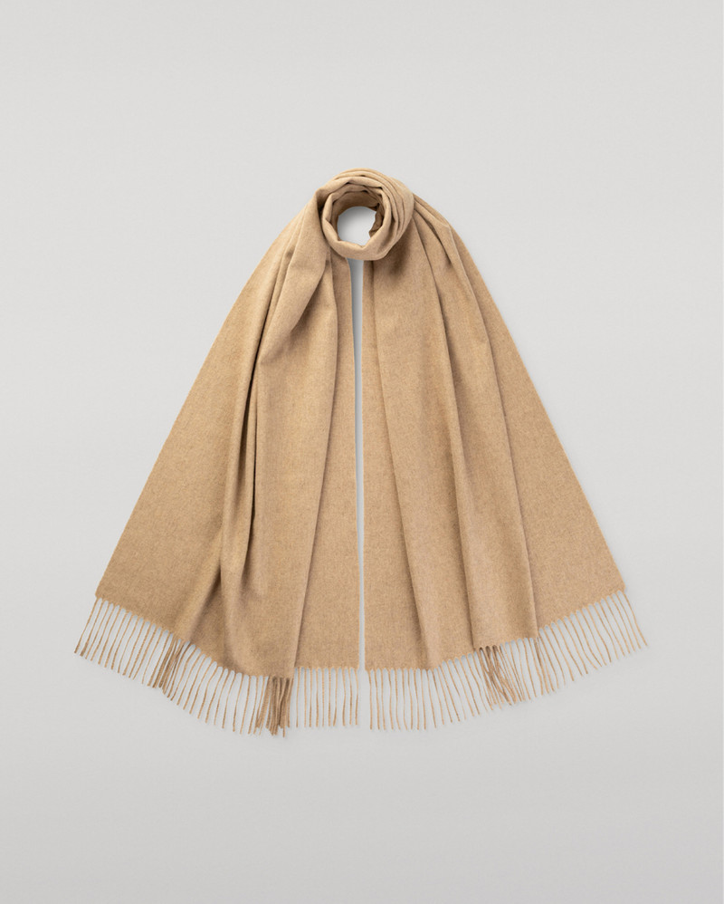 Natural Recycled Cashmere Scarf 1