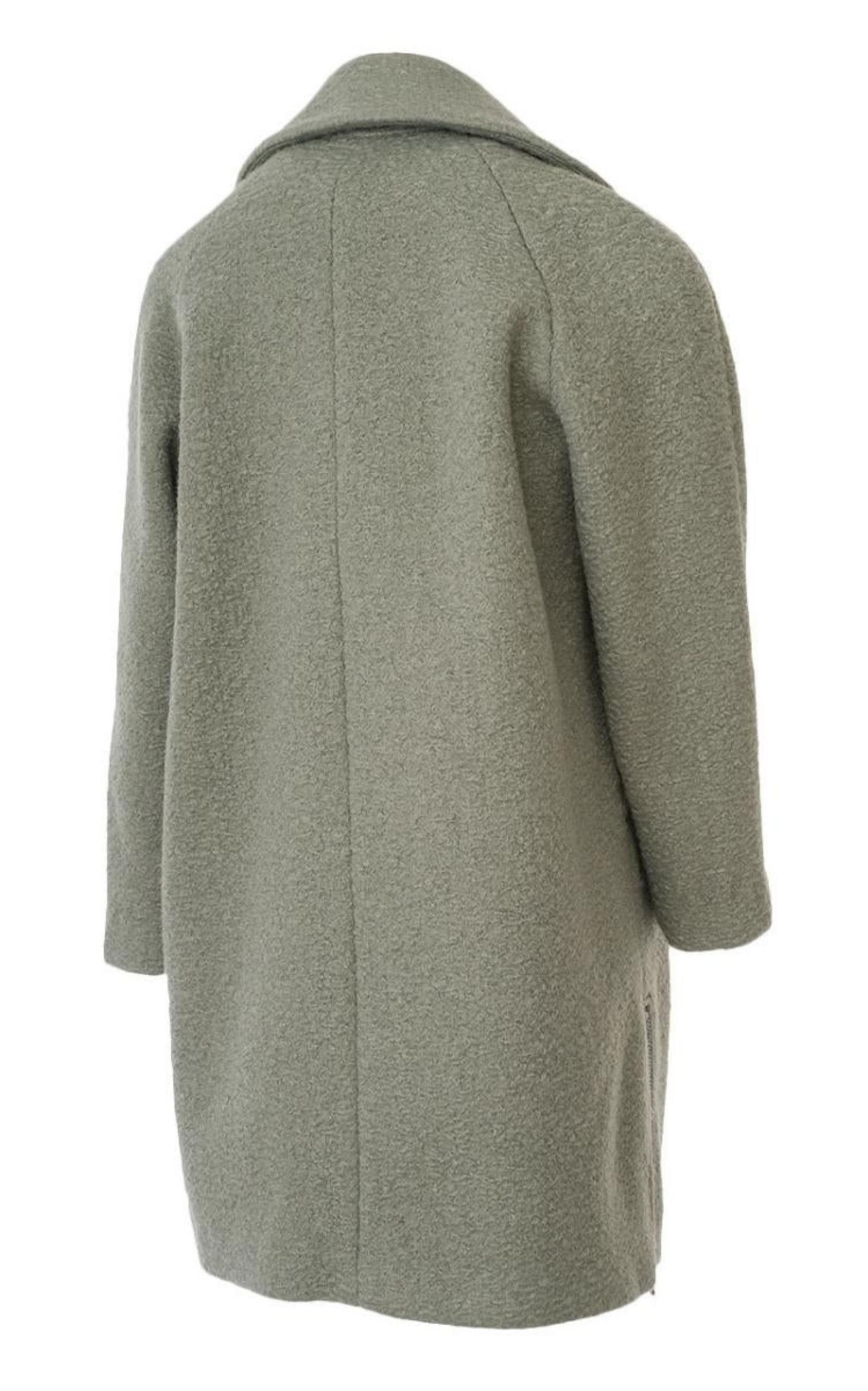Double-breasted Celadon Green Coat - 6