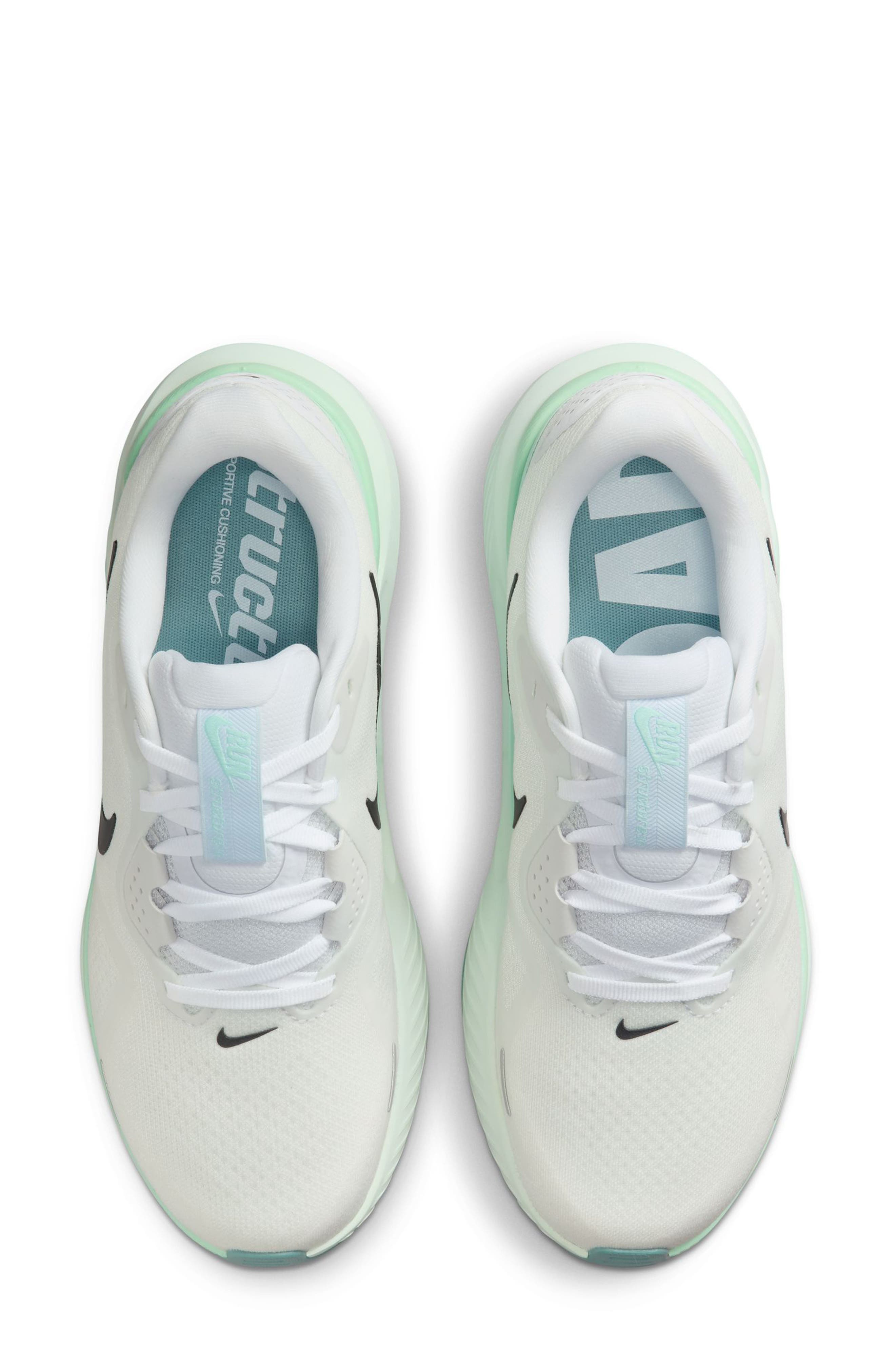 Nike Structure 26 Running Shoe in White/Black/Green/Mint at Nordstrom - 3