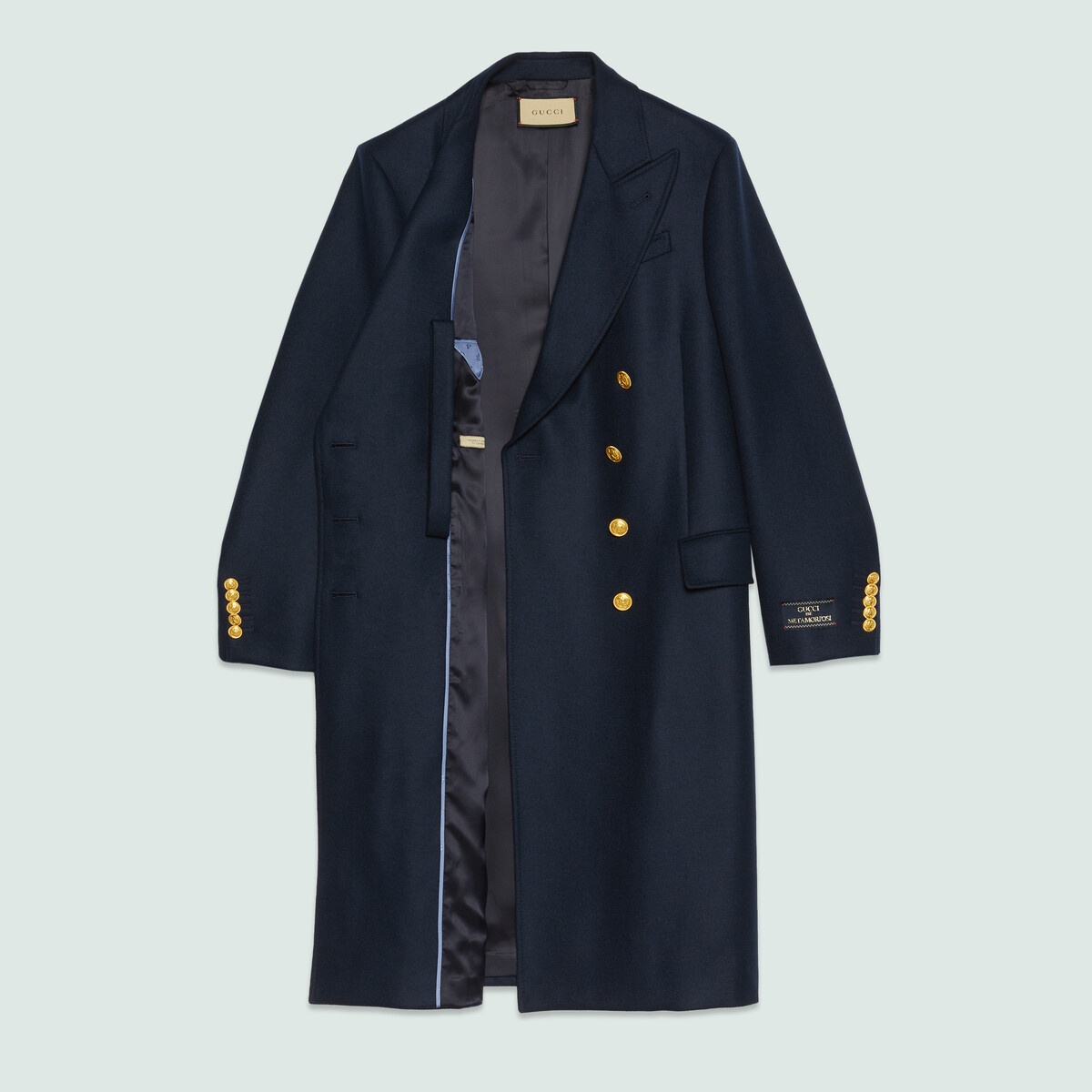 Cashmere coat with label detail - 7