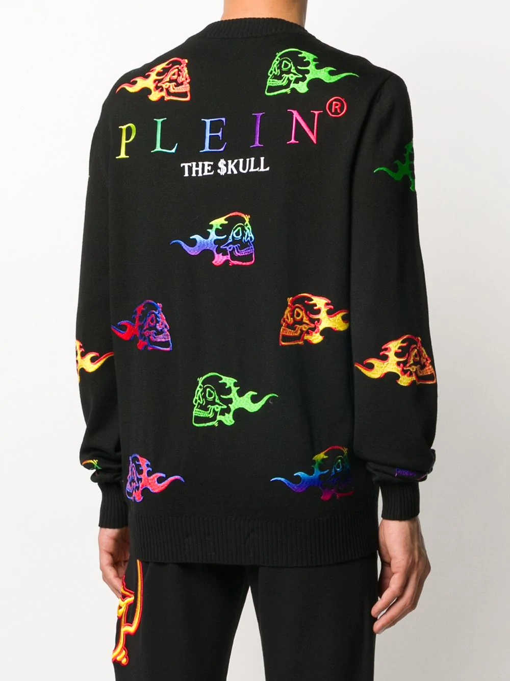 embroidered skull jumper - 4