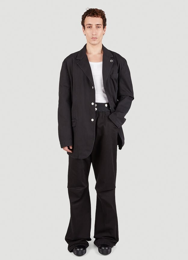 Eyelet Jeans in Black - 2