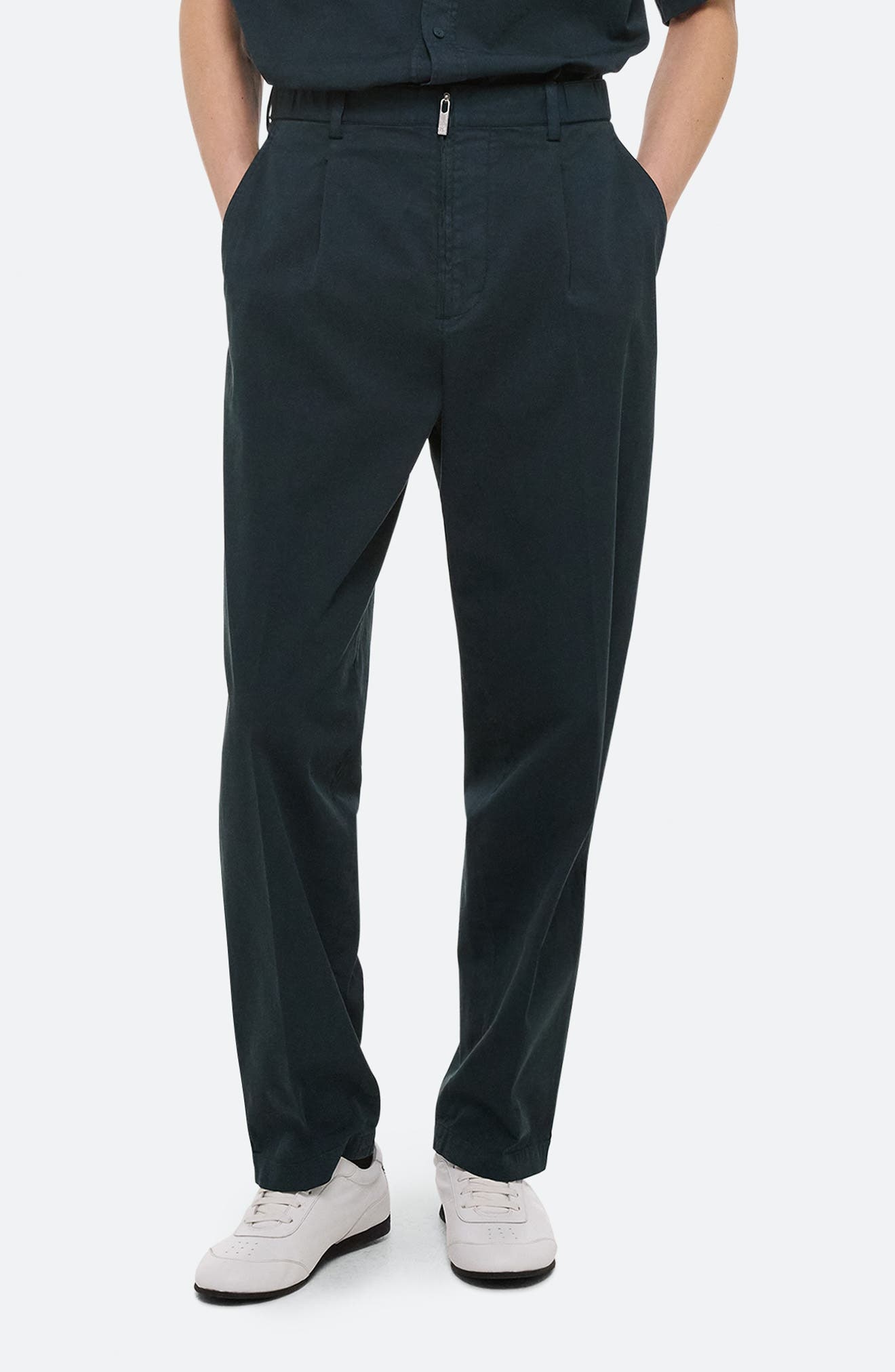 Helmut Lang GD Zoot Cotton Stretch Twill Pants in Pine at Nordstrom - 1