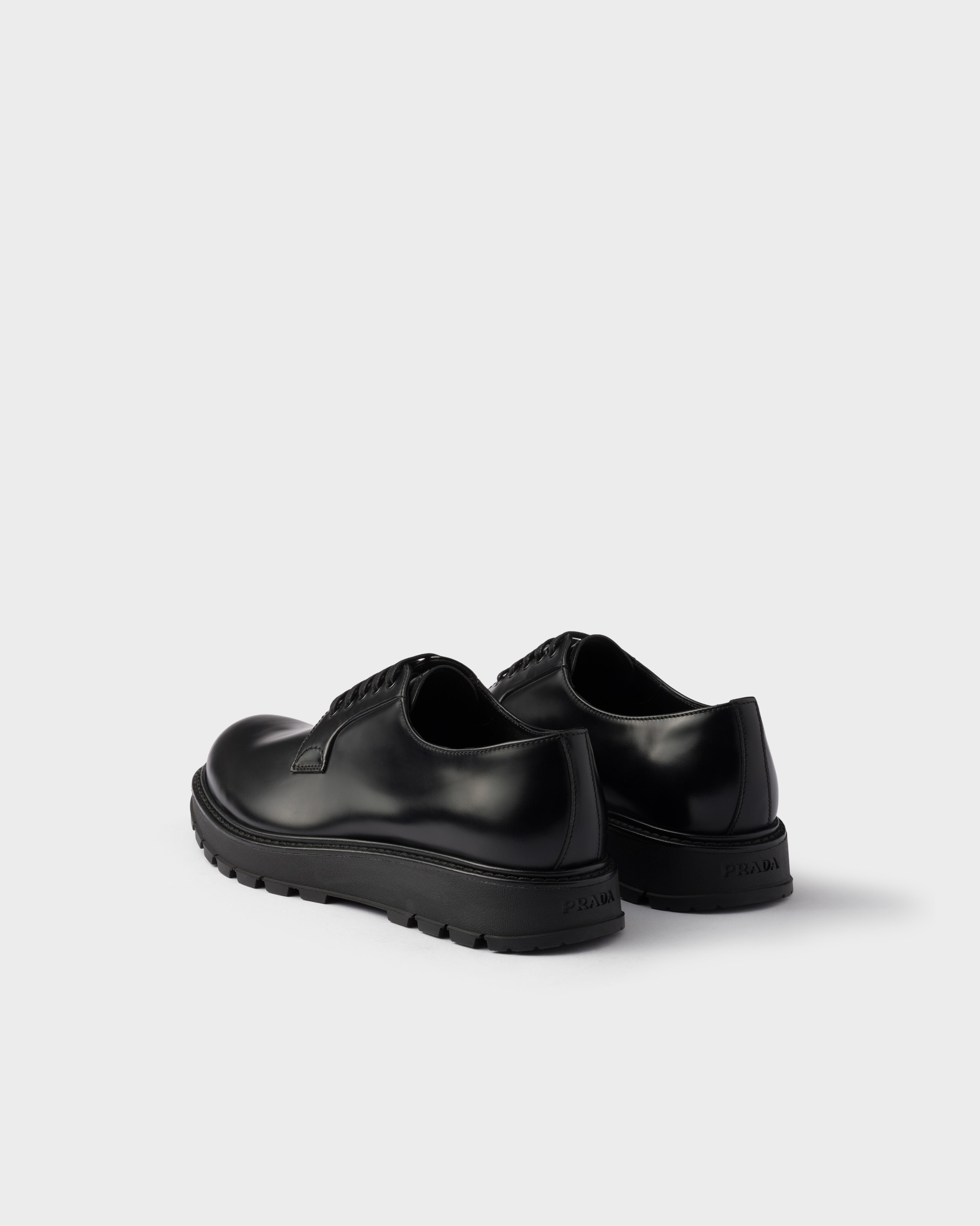 Brushed leather lace-up shoes - 5