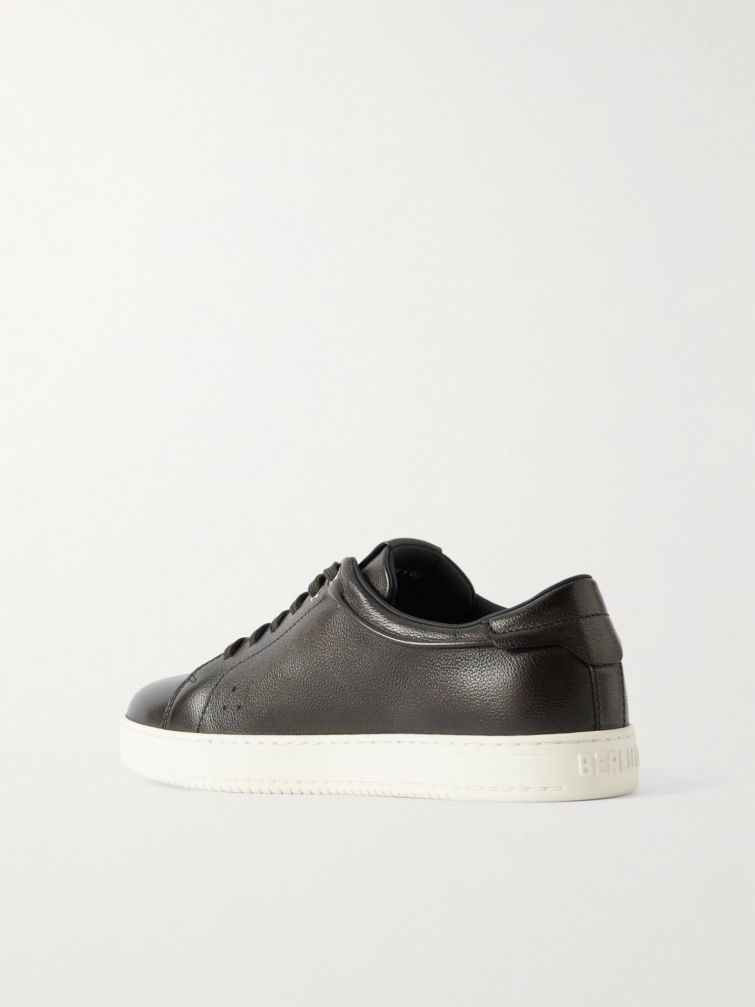 The Playtime Full-Grain Venezia Leather Sneakers Black - 4